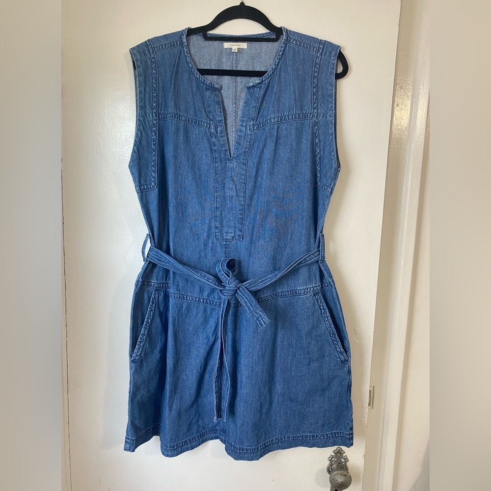 Denim Sleeveless Dress 100% Cotton M